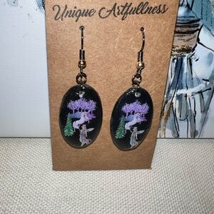 Handmade clay fairy earrings